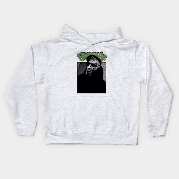 MF DOOM Rapper Kids Hoodie by capricorn